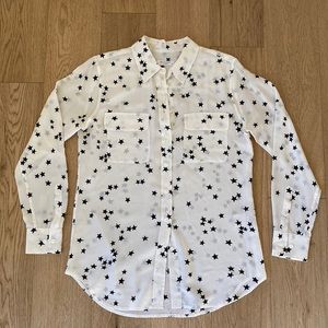 Silk Equipment Stars Blouse